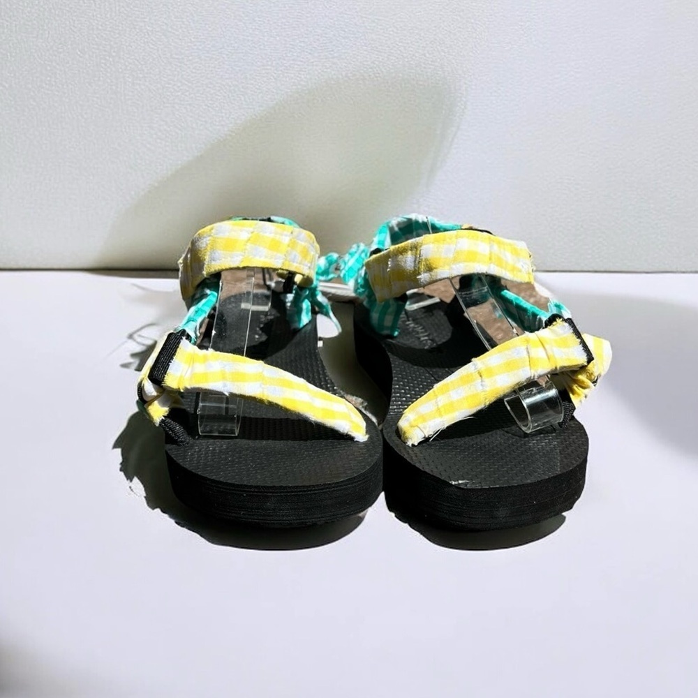 🌻NEW w/tags ARIZONA LOVE Trekky Yellow Mint Sandals Size 37 $188 Retail - Picture 4 of 13